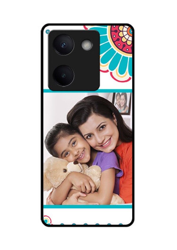 Vivo Y200 Pro 5G Custom Glass Phone Case - Flower Design
