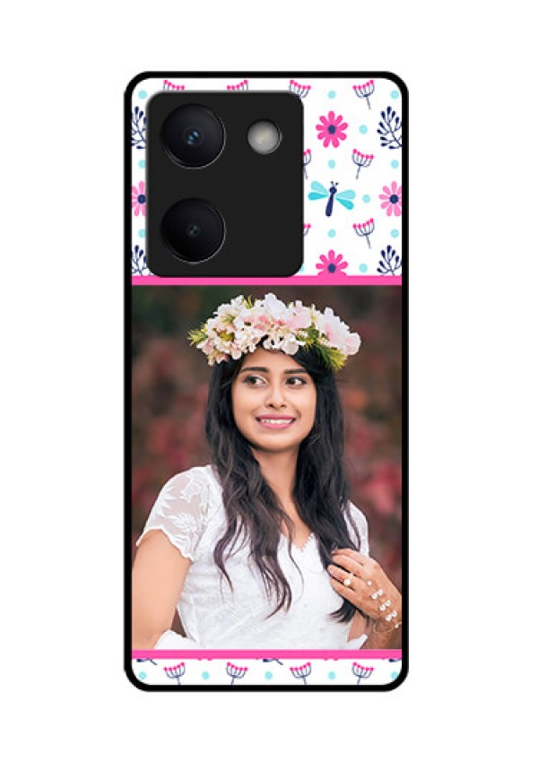Vivo Y200 Pro 5G Custom Glass Phone Case - Colorful Flower Design
