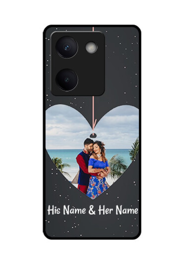 Vivo Y200 Pro 5G Custom Glass Phone Case - Hanging Heart Design