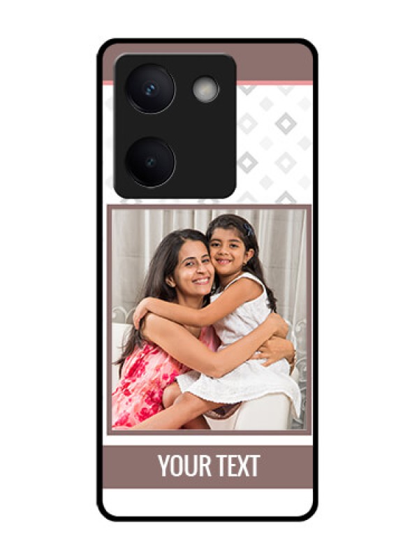 Custom Vivo Y200 Pro 5G Custom Glass Phone Case - Simple Diamond Design