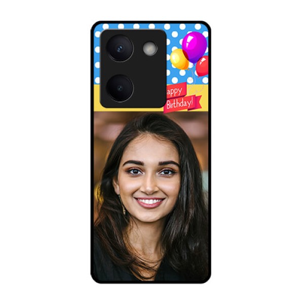 Vivo Y200 Pro 5G Custom Glass Phone Case - Happy Birthday Design