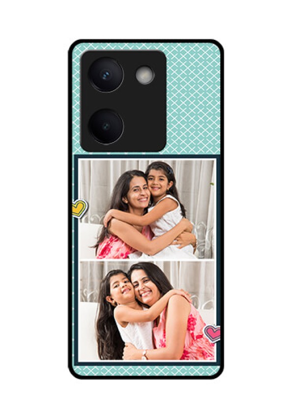 Vivo Y200 Pro 5G Custom Glass Phone Case - 2 Image Holder With Pattern Design