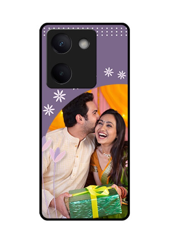 Vivo Y200 Pro 5G Custom Glass Phone Case - Lavender Flowers Design