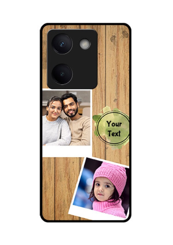 Vivo Y200 Pro 5G Custom Glass Phone Case - Wooden Texture Design