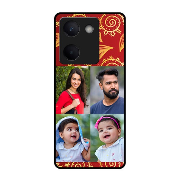 Vivo Y200 Pro 5G Custom Glass Phone Case - 4 Image Traditional Design