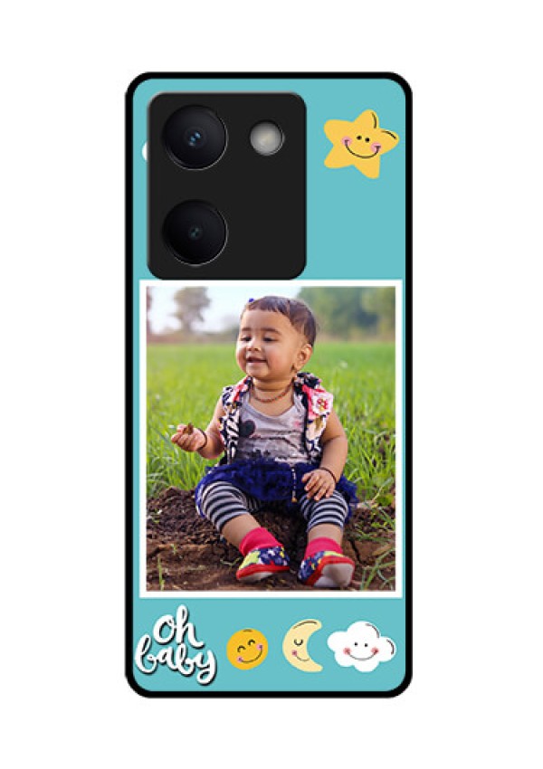 Vivo Y200 Pro 5G Custom Glass Phone Case - Smiley Kids Stars Design