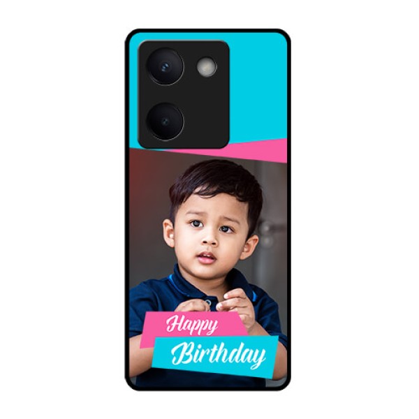 Vivo Y200 Pro 5G Custom Glass Phone Case - Image Holder With 2 Color Design