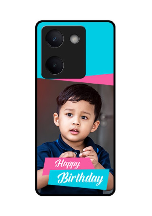 Vivo Y200 Pro 5G Custom Glass Phone Case - Image Holder With 2 Color Design