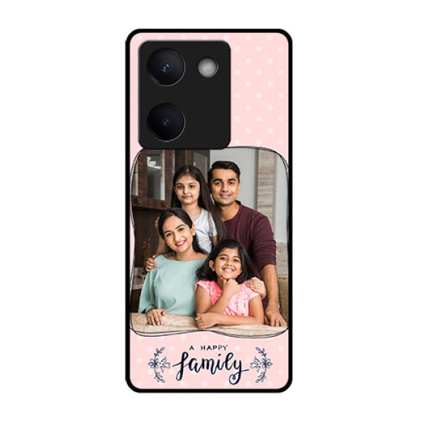 Vivo Y200 Pro 5G Custom Glass Phone Case - Family With Dots Design