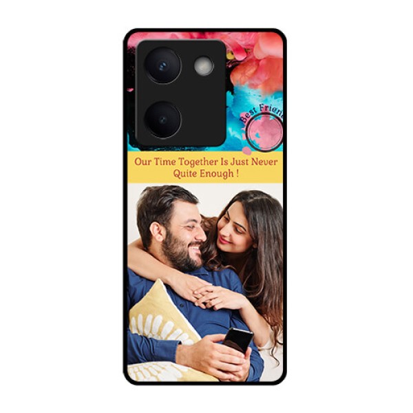 Vivo Y200 Pro 5G Custom Glass Phone Case - Quote With Acrylic Painting Design Vivo Y200 Pro 5G Custom Glass Phone Case - Quote With Acrylic Painting Design