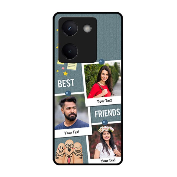 Vivo Y200 Pro 5G Custom Glass Phone Case - Sticky Frames And Friendship Design Vivo Y200 Pro 5G Custom Glass Phone Case - Sticky Frames And Friendship Design
