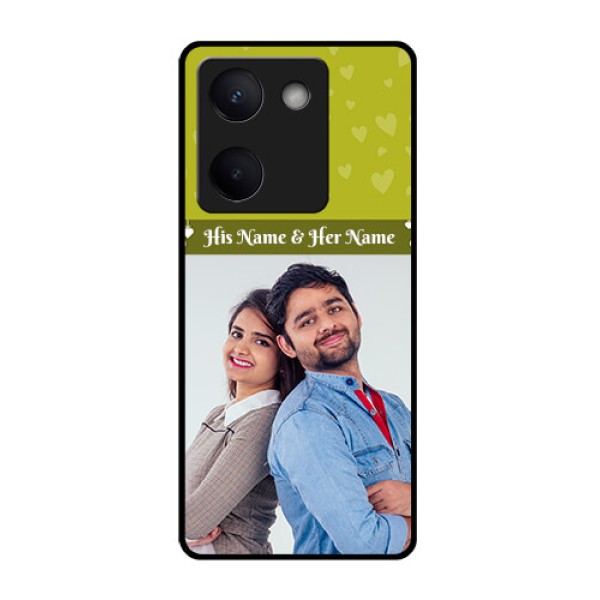 Vivo Y200 Pro 5G Custom Glass Phone Case - You & Me Heart Design