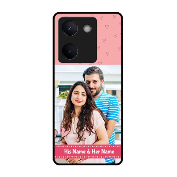 Vivo Y200 Pro 5G Custom Glass Phone Case - Love Design Peach Color Vivo Y200 Pro 5G Custom Glass Phone Case - Love Design Peach Color