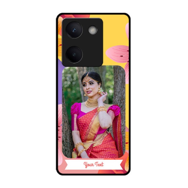 Vivo Y200 Pro 5G Custom Glass Phone Case - 3 Image With Vintage Floral Design Vivo Y200 Pro 5G Custom Glass Phone Case - 3 Image With Vintage Floral Design