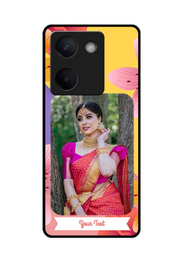Vivo Y200 Pro 5G Custom Glass Phone Case - 3 Image With Vintage Floral Design