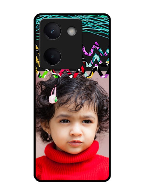 Custom Vivo Y200 Pro 5G Custom Glass Phone Case - Neon Abstract Design