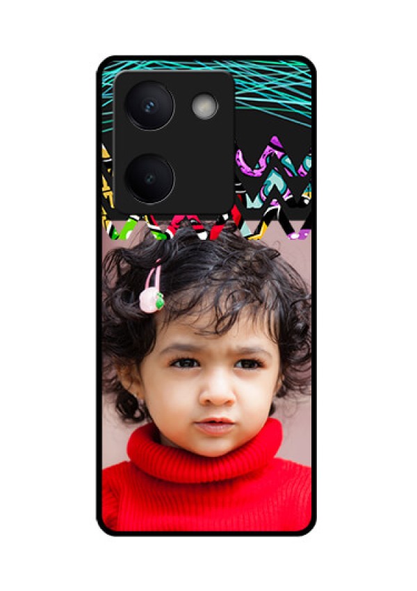 Vivo Y200 Pro 5G Custom Glass Phone Case - Neon Abstract Design