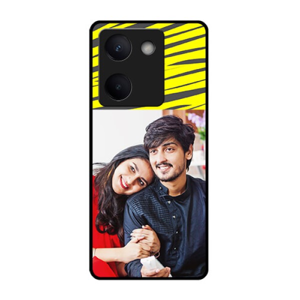Vivo Y200 Pro 5G Custom Glass Phone Case - Yellow Abstract Design