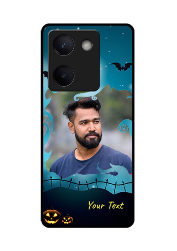 Vivo Y200 Pro 5G Custom Glass Phone Case - Halloween Frame Design