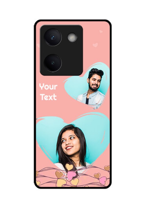 Vivo Y200 Pro 5G Custom Glass Phone Case - Love Doodle Design