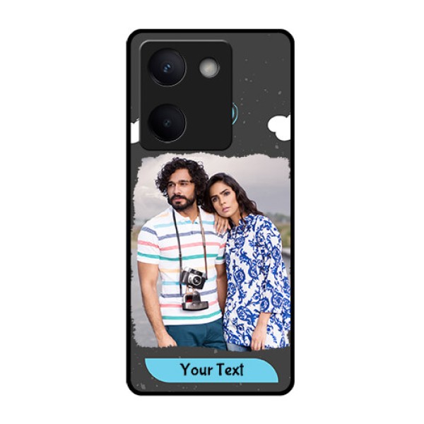 Vivo Y200 Pro 5G Custom Glass Phone Case - Splashes With Love Doodles Design Vivo Y200 Pro 5G Custom Glass Phone Case - Splashes With Love Doodles Design