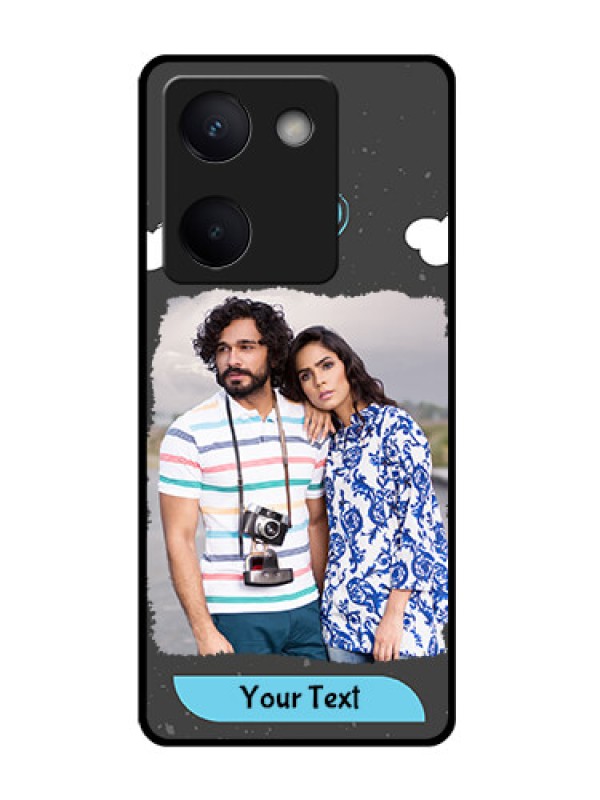 Custom Vivo Y200 Pro 5G Custom Glass Phone Case - Splashes With Love Doodles Design