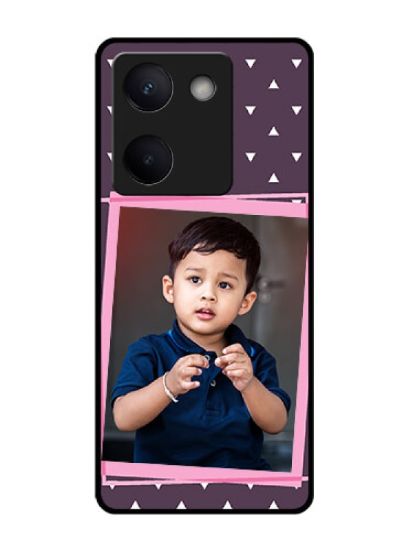 Custom Vivo Y200 Pro 5G Custom Glass Phone Case - Triangle Pattern Dotted Design