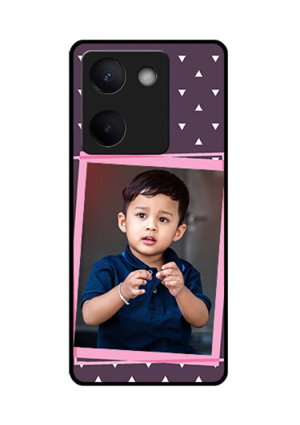 Vivo Y200 Pro 5G Custom Glass Phone Case - Triangle Pattern Dotted Design