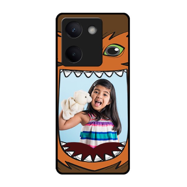 Vivo Y200 Pro 5G Custom Glass Phone Case - Owl Monster Back Case Design Vivo Y200 Pro 5G Custom Glass Phone Case - Owl Monster Back Case Design