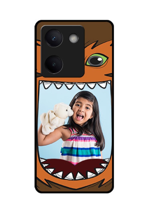Vivo Y200 Pro 5G Custom Glass Phone Case - Owl Monster Back Case Design