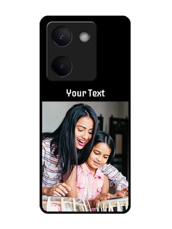 Custom Vivo Y200 Pro 5G Custom Glass Phone Case - Photo With Name Design