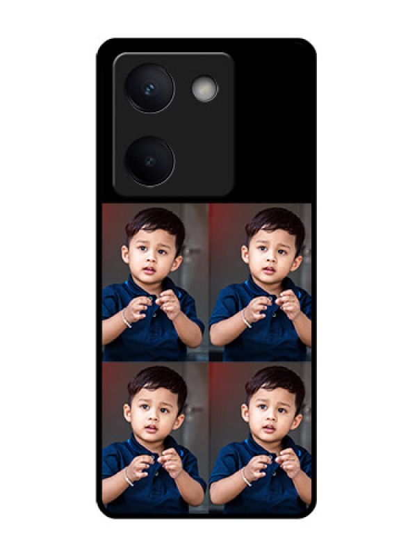 Custom Vivo Y200 Pro 5G Custom Glass Phone Case - 4 Image Holder Design