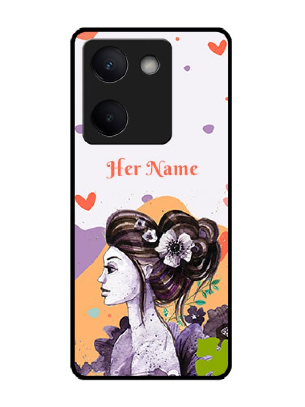 Custom Vivo Y200 Pro 5G Custom Glass Phone Case - Woman And Nature Design