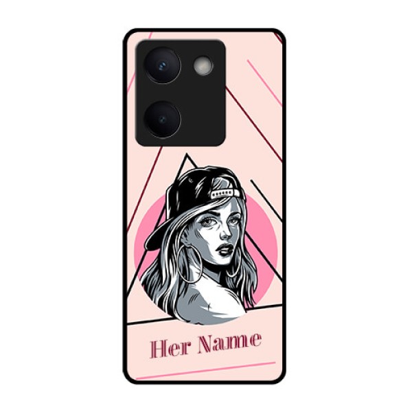 Vivo Y200 Pro 5G Custom Glass Phone Case - Rockstar Girl Design