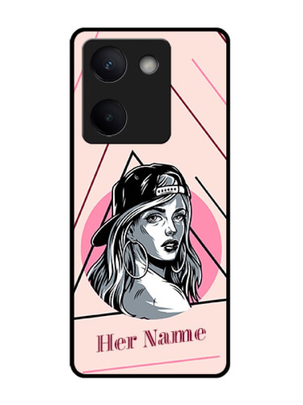 Custom Vivo Y200 Pro 5G Custom Glass Phone CaseRockstar Girl Design