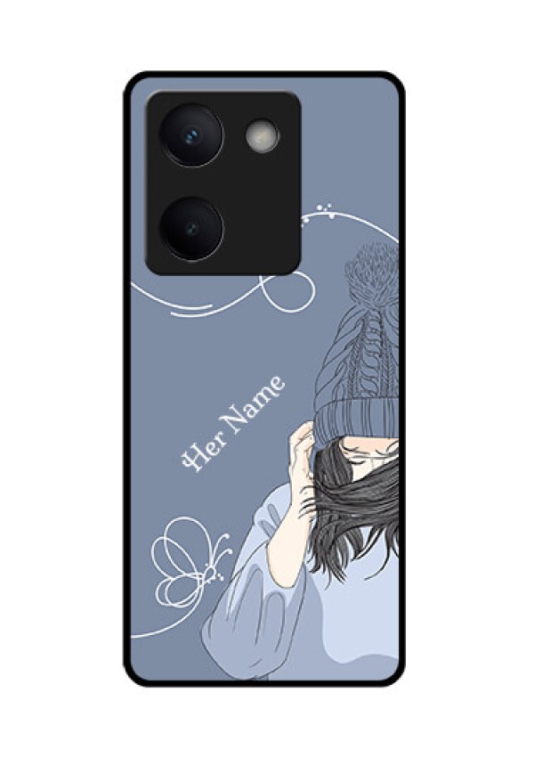 Vivo Y200 Pro 5G Custom Glass Phone Case - Girl In Winter Outfit Design