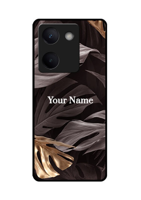 Vivo Y200 Pro 5G Custom Glass Phone Case - Wild Leaves Digital Paint Design