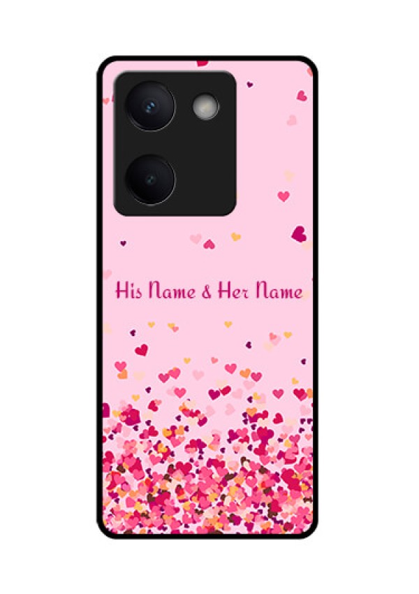 Vivo Y200 Pro 5G Custom Glass Phone Case - Floating Hearts Design