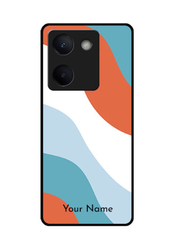 Vivo Y200 Pro 5G Custom Glass Phone Case - Coloured Waves Design