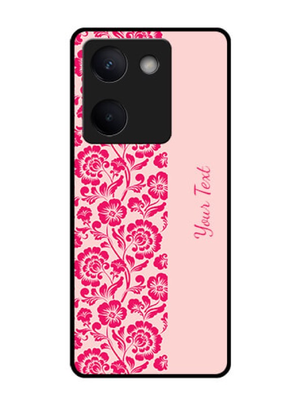 Custom Vivo Y200 Pro 5G Custom Glass Phone CaseAttractive Floral Pattern Design