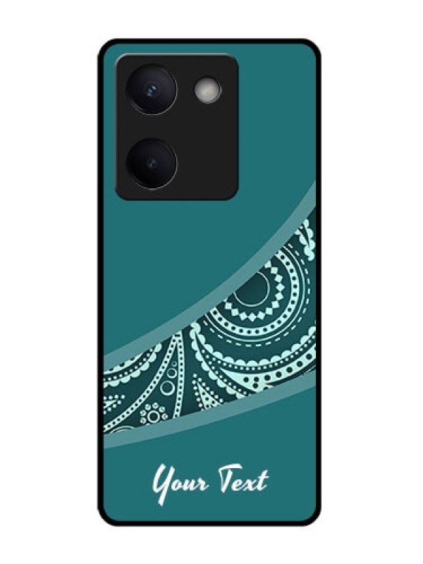 Custom Vivo Y200 Pro 5G Custom Glass Phone Case - Semi Visible Floral Design