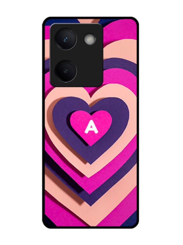 Custom Vivo Y200 Pro 5G Custom Glass Phone Case - Cute Heart Pattern Design