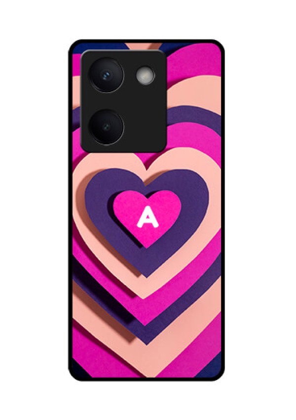 Vivo Y200 Pro 5G Custom Glass Phone Case - Cute Heart Pattern Design
