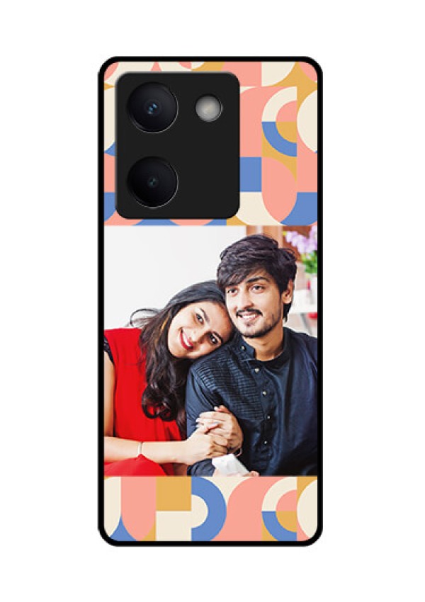 Vivo Y200 Pro 5G Custom Glass Phone Case - Semi - Circle Maze Pattern Design