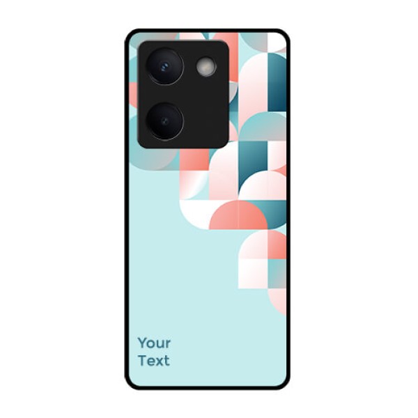 Vivo Y200 Pro 5G Custom Glass Phone Case - Stylish Semi - Circle Pattern Design