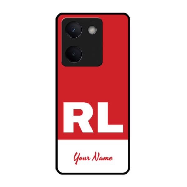 Vivo Y200 Pro 5G Custom Glass Phone Case - Dual Tone Custom Text Design