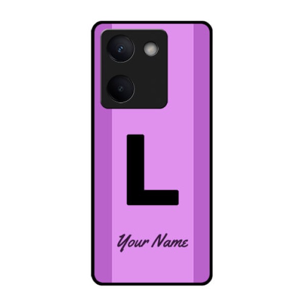 Vivo Y200 Pro 5G Custom Glass Phone Case - Tricolor Custom Text Design