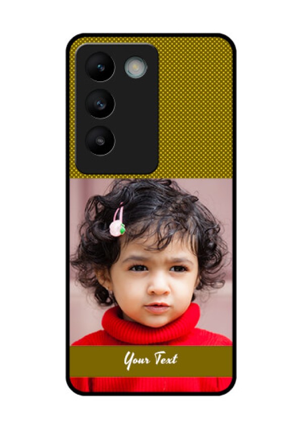 Vivo Y200E 5G Custom Glass Phone CaseSimple Green Color Design