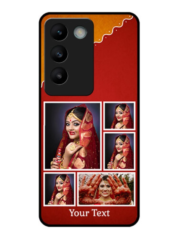 Custom Vivo Y200E 5G Custom Glass Phone CaseWedding Pic Upload Design