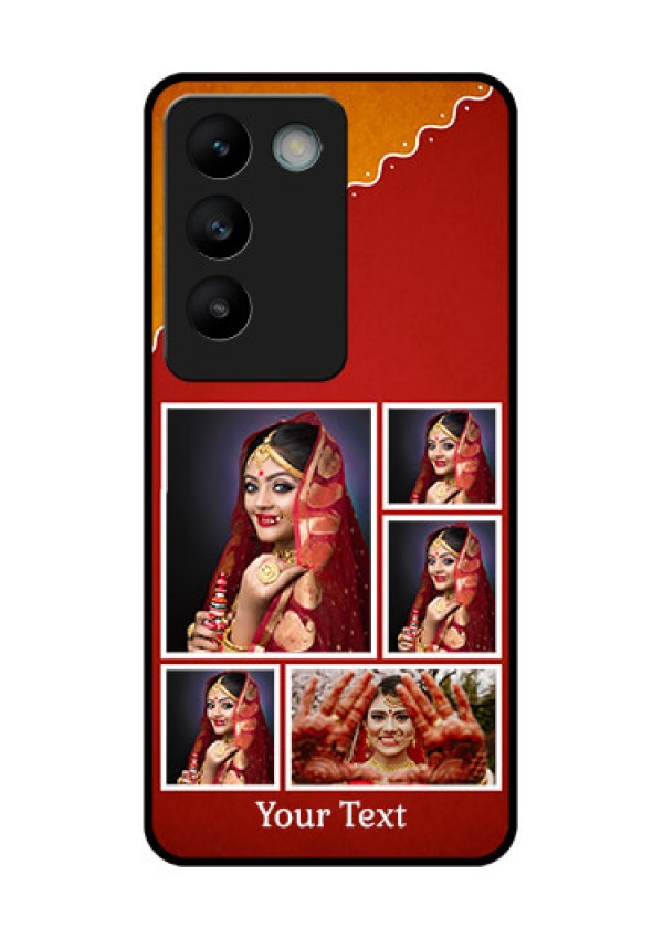 Vivo Y200E 5G Custom Glass Phone CaseWedding Pic Upload Design